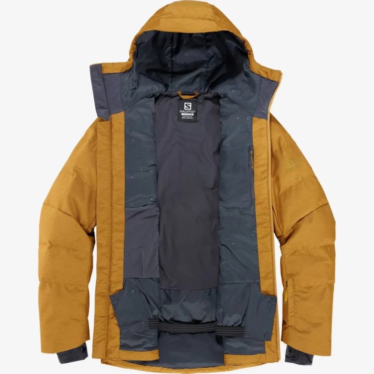 Brown Salomon Snowshelter Insulated Men's Ski Jackets | IE OL3845